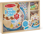 Melissa & Doug, pastel de fiesta de cumpleaños, juego con alimentos, 13.0 x 9.05 x 1.6