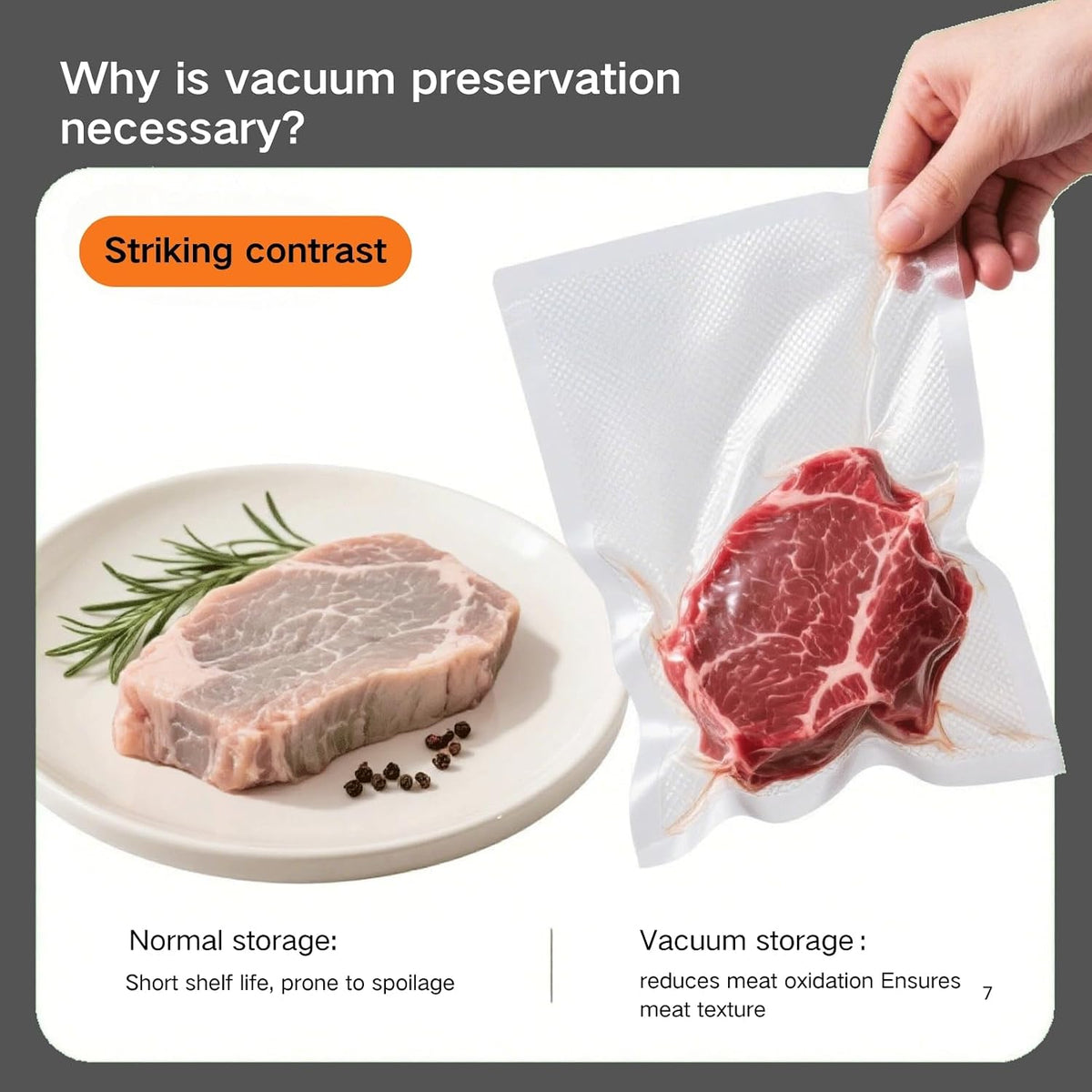 MEGAWISE Sellador al vacío, perfecto para mantener frescos los alimentos de