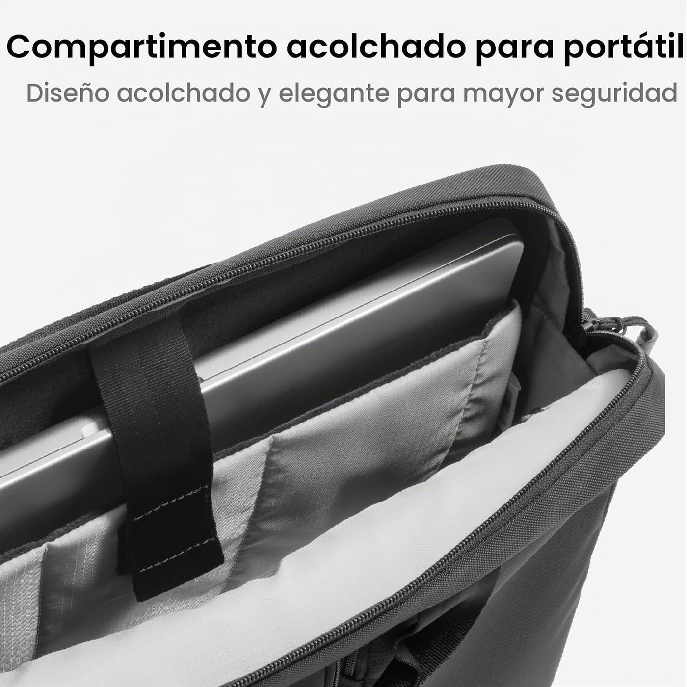 tomtoc A33 - Bolsa de hombro delgada para laptop de 13-14 pulgadas...