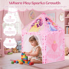 Tienda de campaña hexagonal de princesa para niñas, gran castillo interior con bolsa de transporte, rincón de lectura de ensueño y espacio de juego imaginativo, cumpleaños, San Valentín, idea de regalo de Pascua para niños de 3 a 8 años