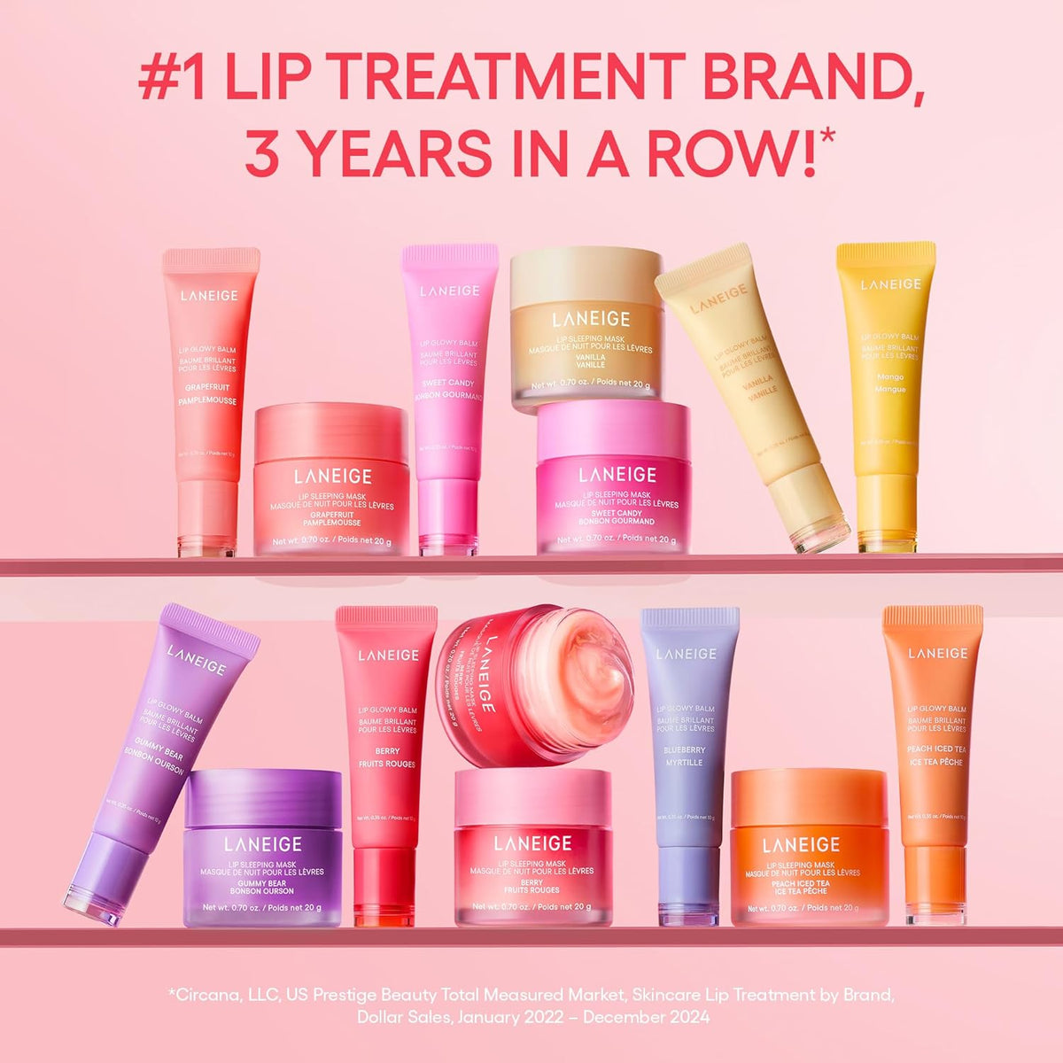 LANEIGE Bálsamo Labial Brillante: Hidratante Labial con Tono Sutil...