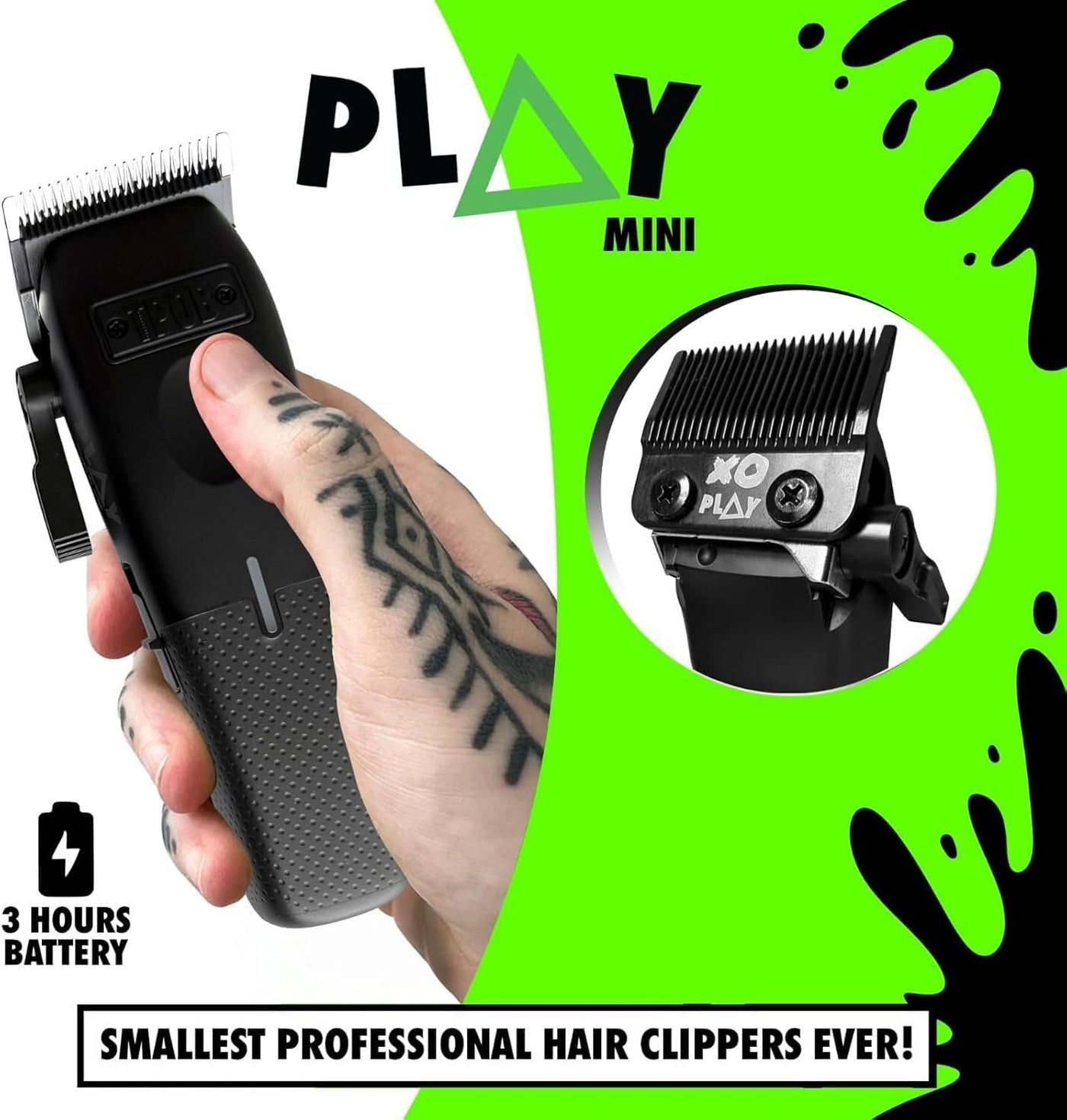 TPOB Mini Play Cortapelo Profesional (Negro)