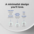 Carepod One Plus Humidificador de Acero Inoxidable para Habitación Grande con Luz de Ambiente, Silencioso y Seguro para Bebé, Solo 3 Partes Lavables, Humidificador Ultrasónico de Niebla Fría Fácil de