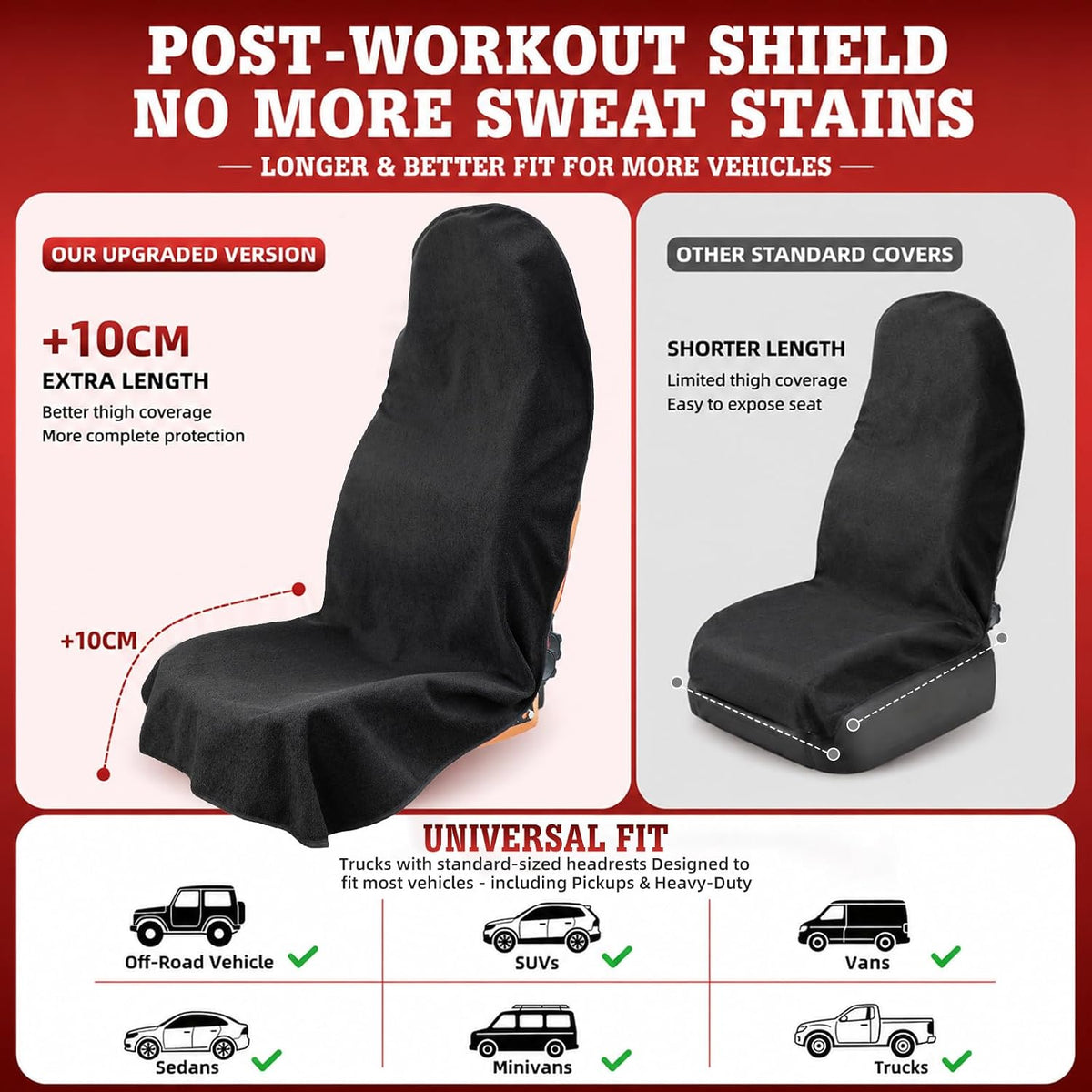 Funda de toalla para asiento de automóvil, gris, impermeable