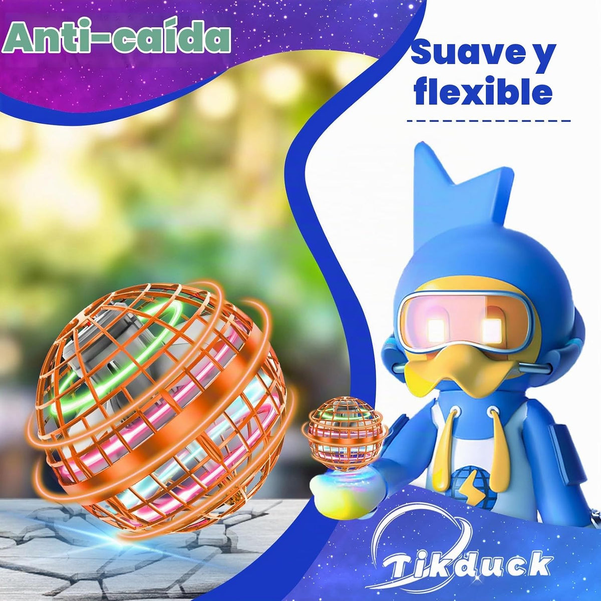 Bola de orbe voladora 2026 Juguetes Soaring Hover Boomerang Spinner controlado a mano, mini dron cósmico globo giratorio para niños, juguete para mosca al aire libre, regalo de cumpleaños