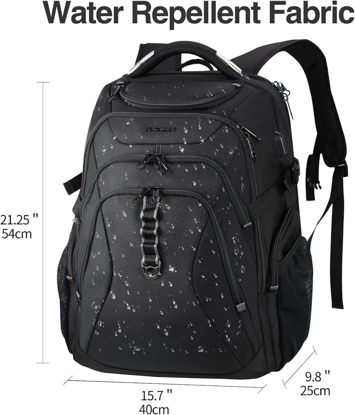 KROSER Mochila de viaje para computadora portátil resistente, Negro...
