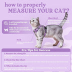 rabbitgoo Cat Harness y Leash Set, Escape Proof Vest, Purr-ple Daisy