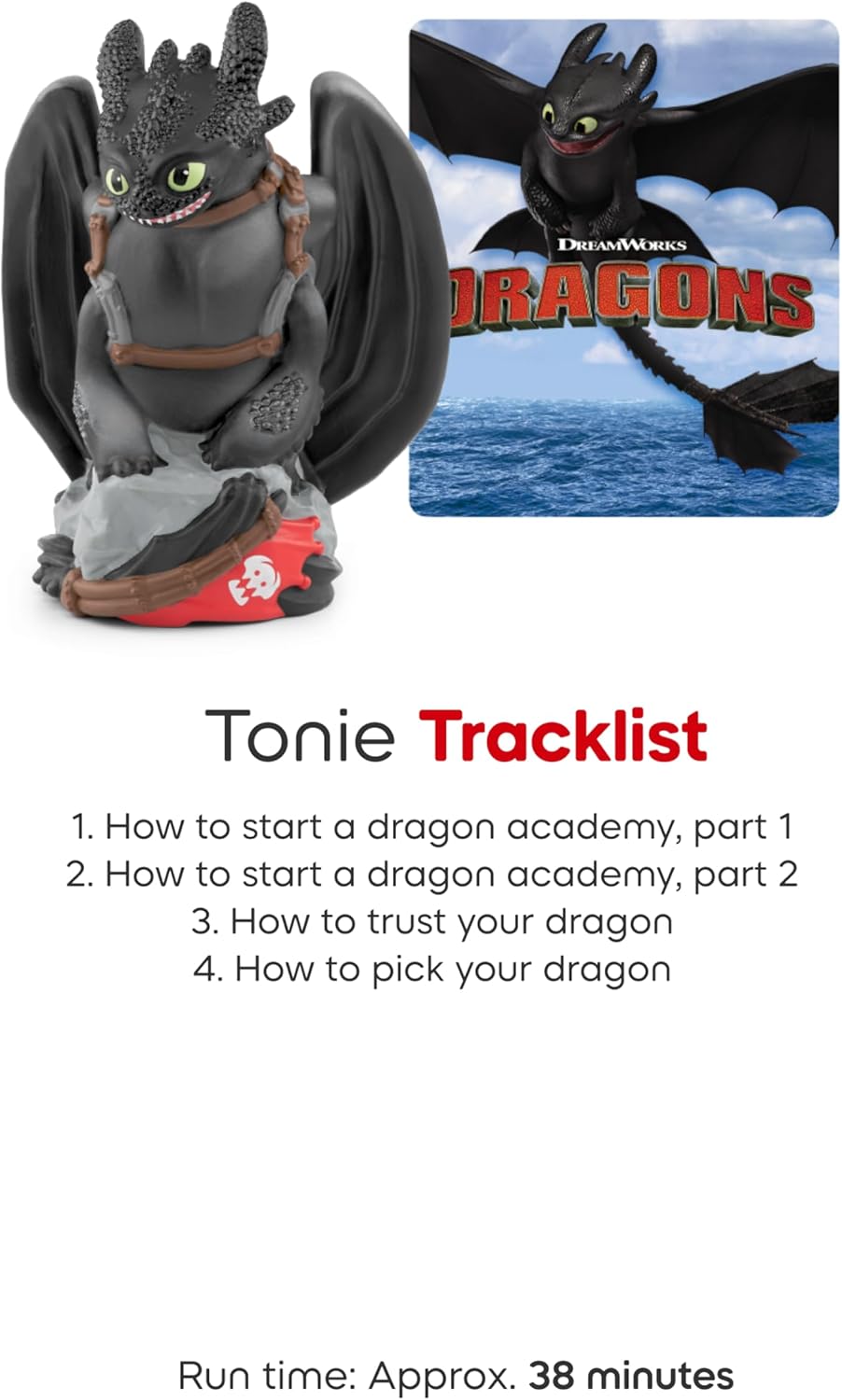 Figurita de juguete de audio de Tonies Toothless de Cómo