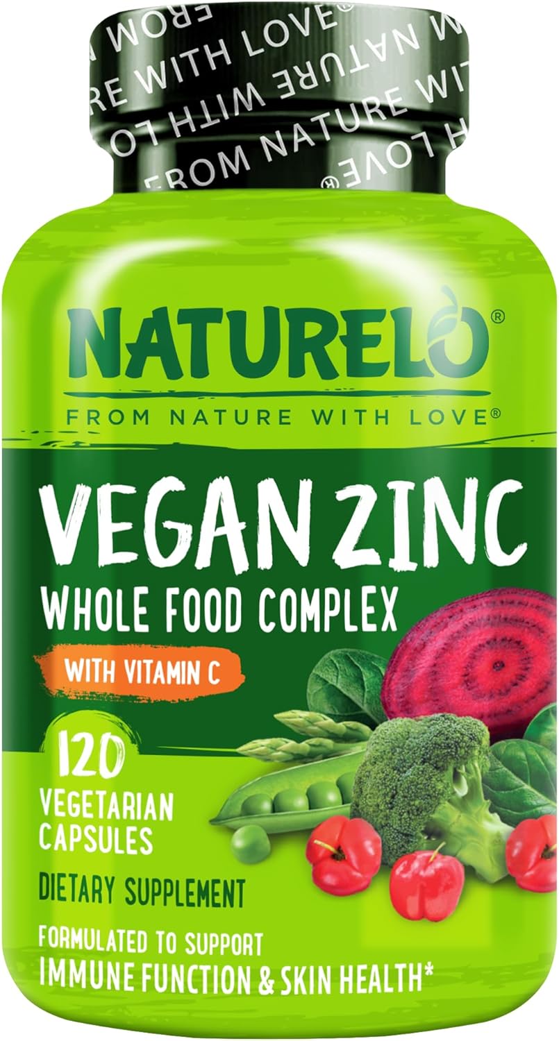 NATURELO Cápsulas veganas de apoyo inmunológico de zinc \u2013 Comp...