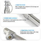 MEANLIN MEASURE Medidor de presión de neumáticos tipo doble recto, manómetro de aire de doble cabeza, 10 piezas, rango de presión de 10 a 150 psi(adecuado para camiones, etc.