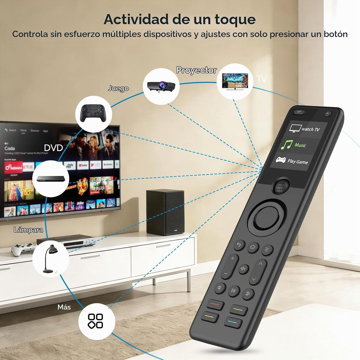 Mando a distancia universal SofaBaton X1S todo en uno con concentrador