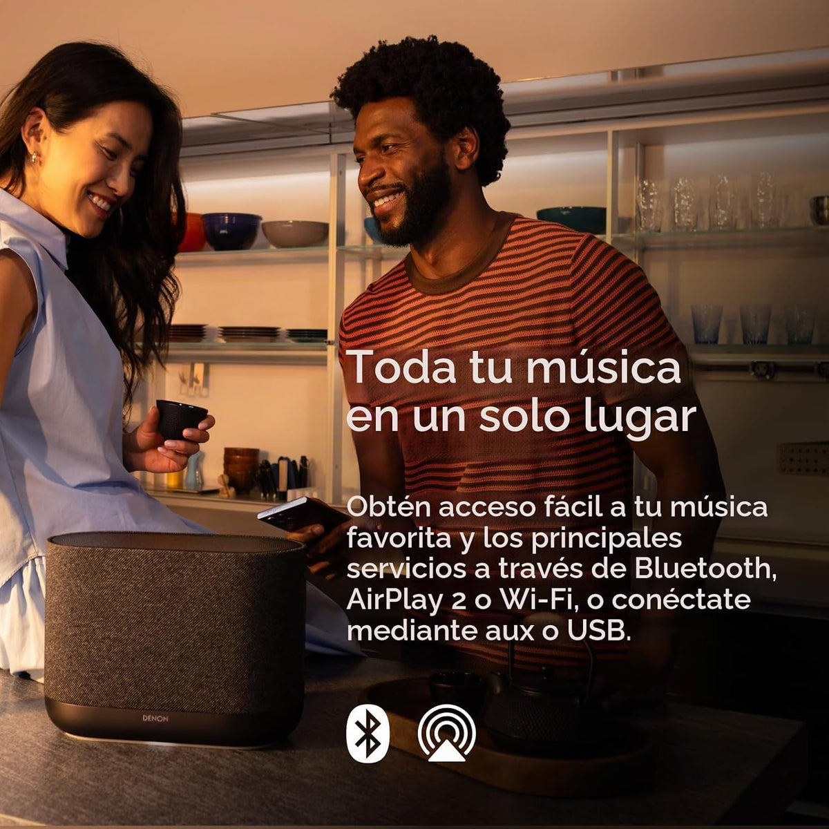 Denon Home 400 Altavoz, altavoz inteligente inalámbrico con sonido estéreo