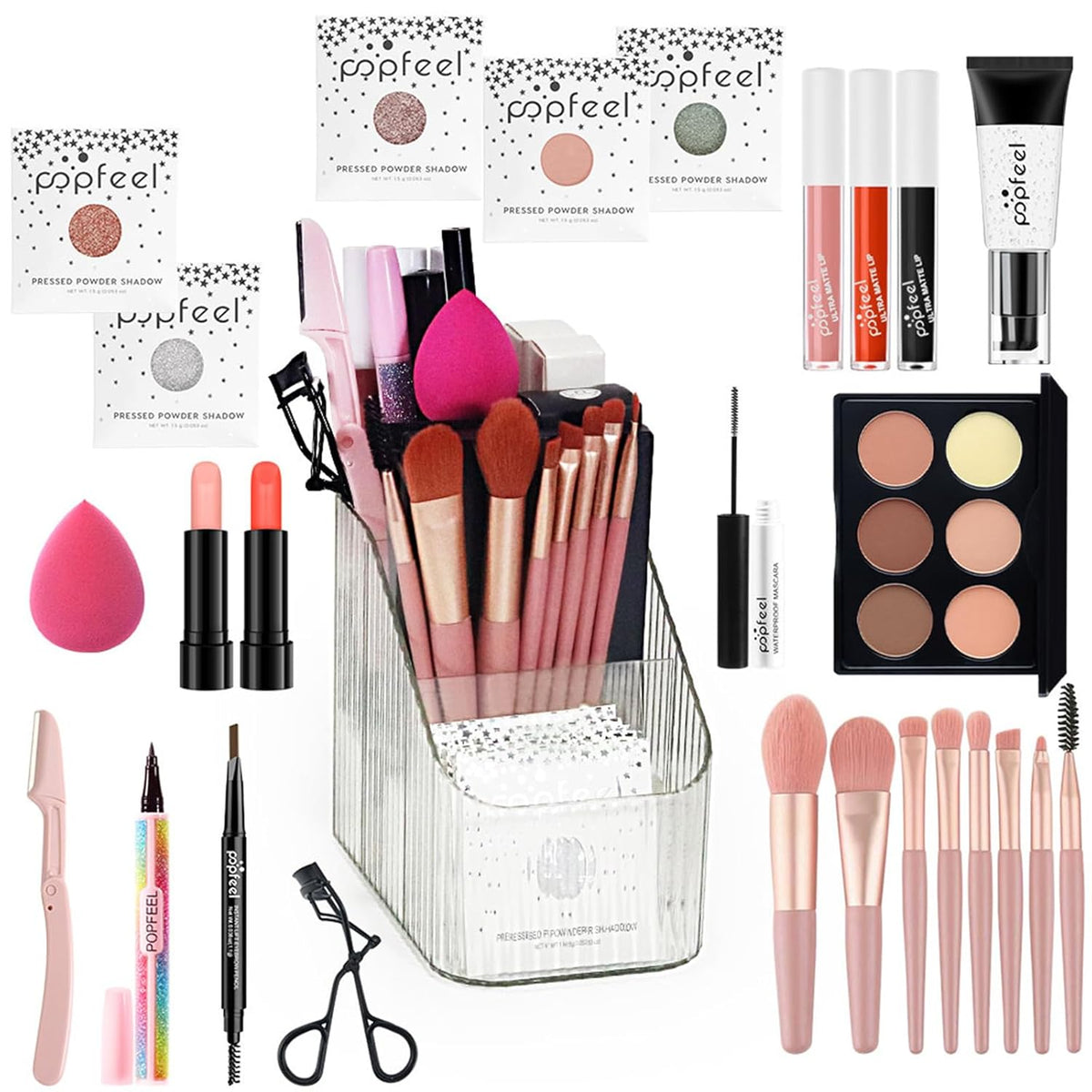 JasCherry Juego de maquillaje, kit de inicio de maquillaje cosmétic...