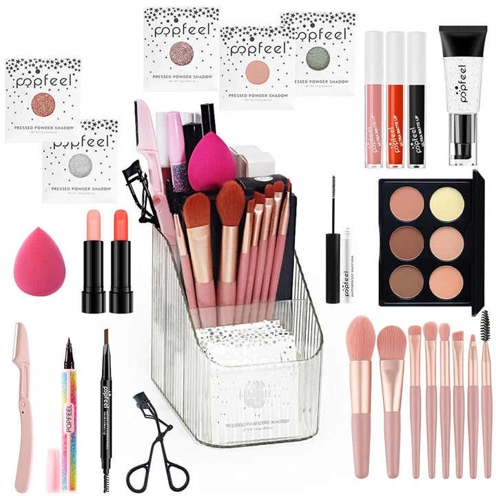 JasCherry Juego de maquillaje, kit de inicio de maquillaje cosmétic...