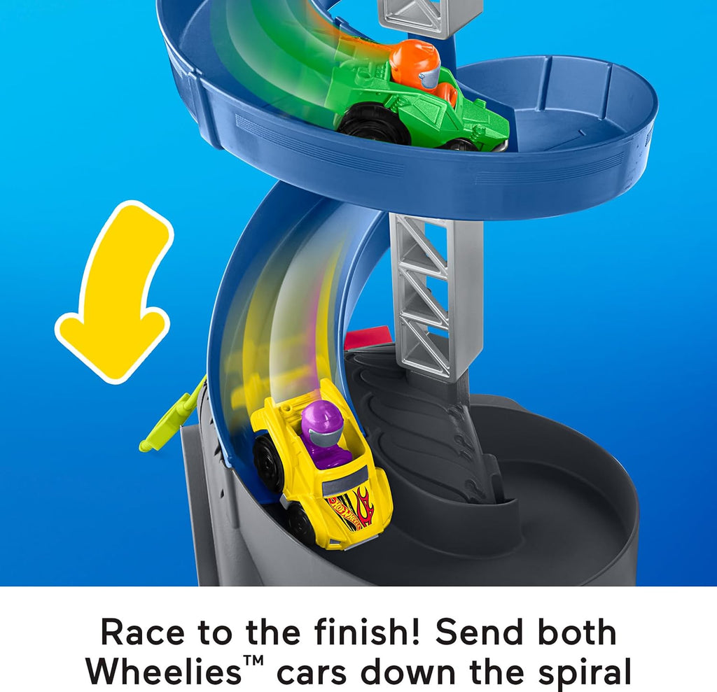 Fisher-Price Little People Hot Wheels - Juguete de pista de carreras en