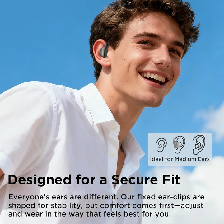 BUGANI Auriculares Bluetooth inalámbricos de oreja abierta, ganchos...