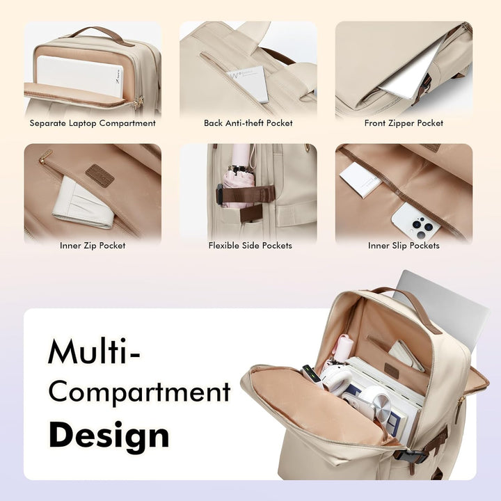 GOLF SUPAGS Elegante mochila para computadora portátil para mujer,...