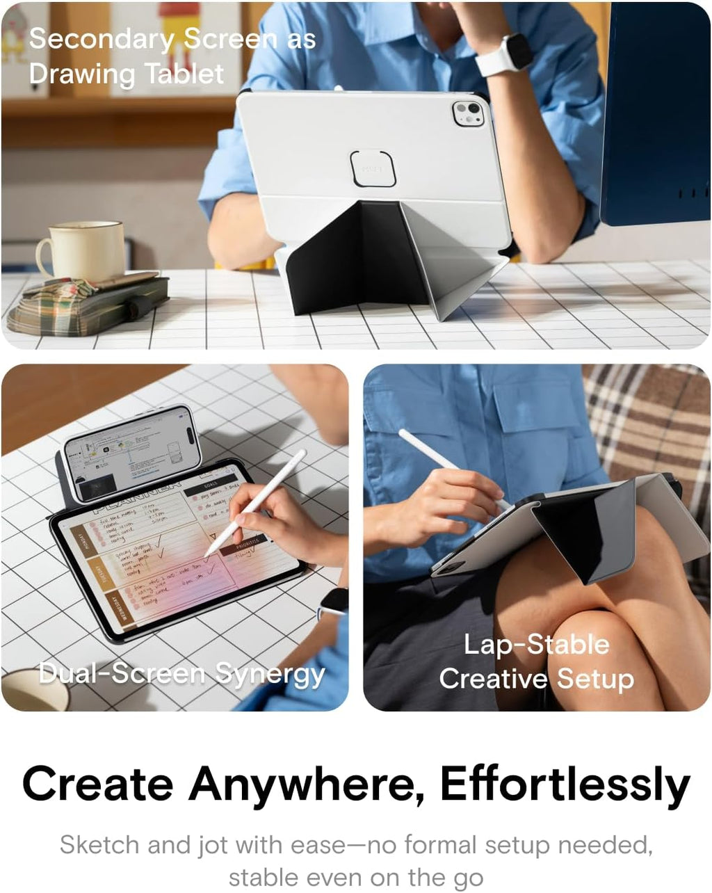 MOFT Dynamic Folio - Funda para iPad Air de 13 pulgadas M4/M3/M2