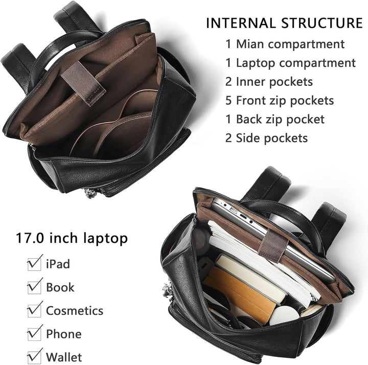 Shrrie Mochila de viaje grande para laptop mejorada, para portátil...