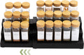 Organizador de especias expandible de 3 niveles, color negro
