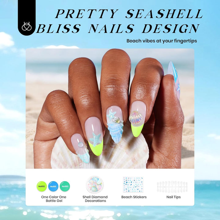 Beetles - Juego de esmaltes de uñas de gel de neón, kit de esmalte...