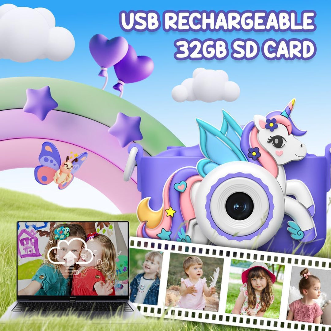 Cámara de juguete de unicornio Wembley para niñas de 3 años en adel...