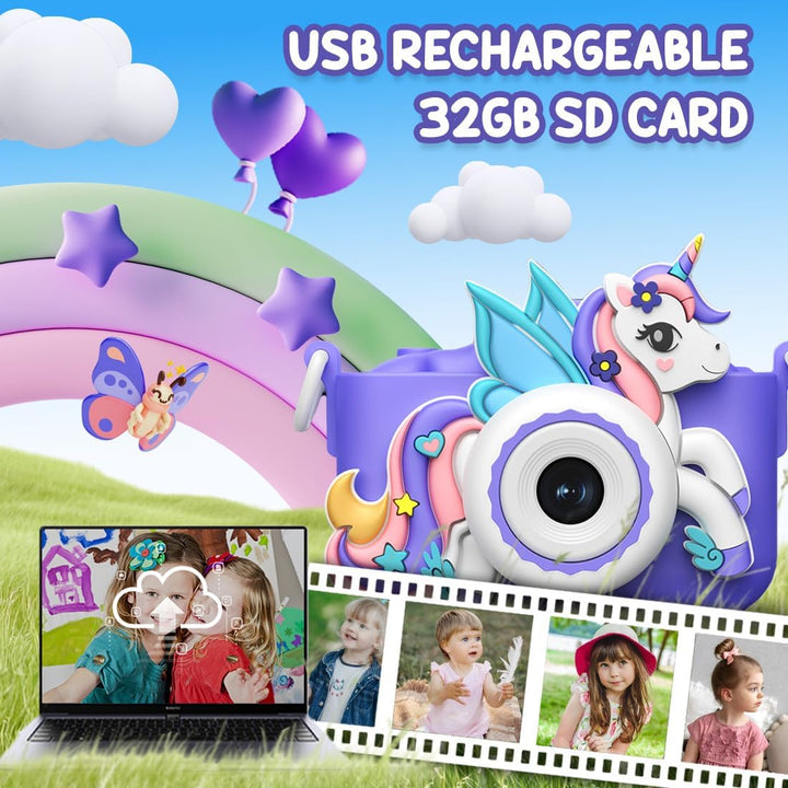 Cámara de juguete de unicornio Wembley para niñas de 3 años en adel...