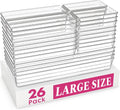 Paquete de 26 cubos organizadores de cajones grandes, organizadores completos de plástico transparente de 5 tamaños para utensilios de cocina, bandejas organizadoras de cajones de baño