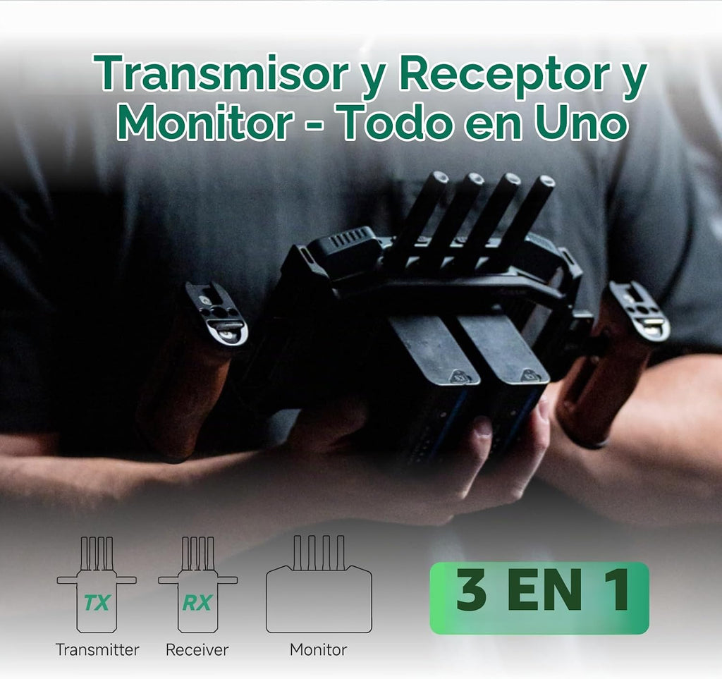 Accsoon CineView M7H Pro 4K60 Transmisor de video inalámbrico Receptor y monitor de cámara, 7 pulgadas Control de cámara 3D LUT HDMI 1200ft 60ms LAT., Monitoreo móvil, par CineView M7 Pro/Master 4K