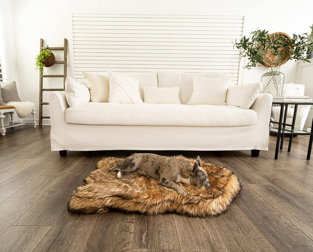 PupRug - Cama ortopédica para perros grandes con piel sintética suave y