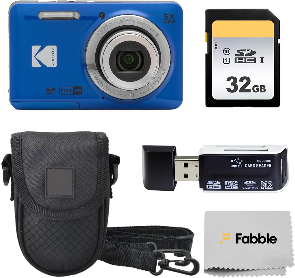 KODAK PIXPRO FZ55 cámara digital de punto y disparo de 16 Mp, zoom óptico 5X, Azul