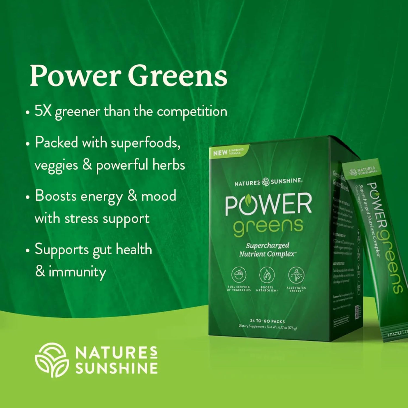 Nature's Sunshine Power Greens - Wholefood Performance Greens (...