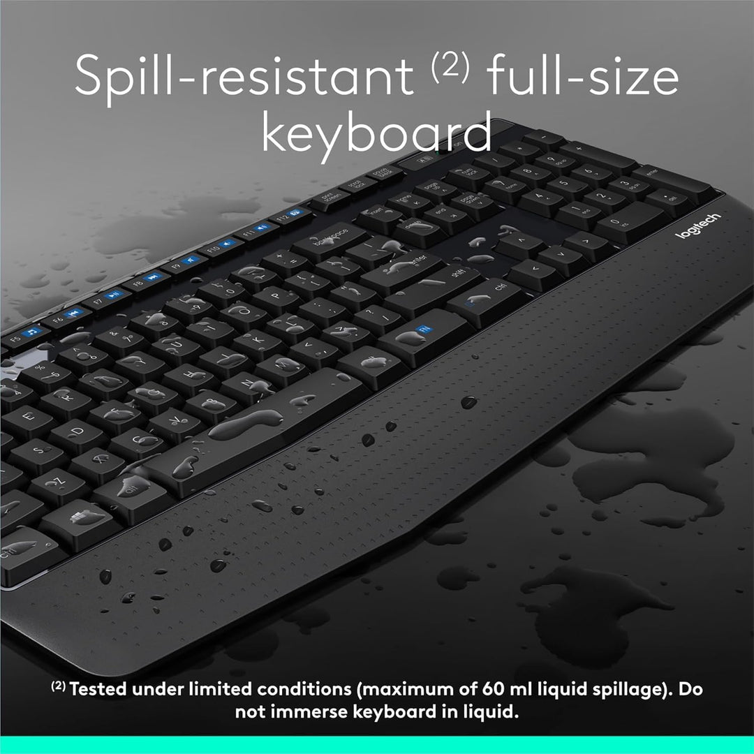 Logitech MK345 Combo de teclado y ratón inalámbrico | Reposamuñecas...
