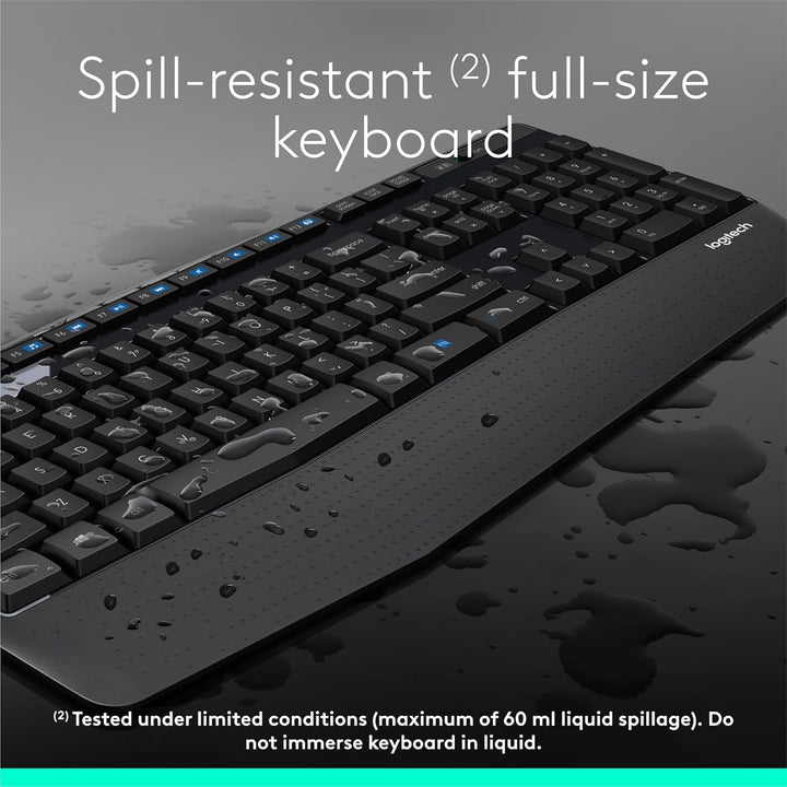 Logitech MK345 Combo de teclado y ratón inalámbrico | Reposamuñecas...