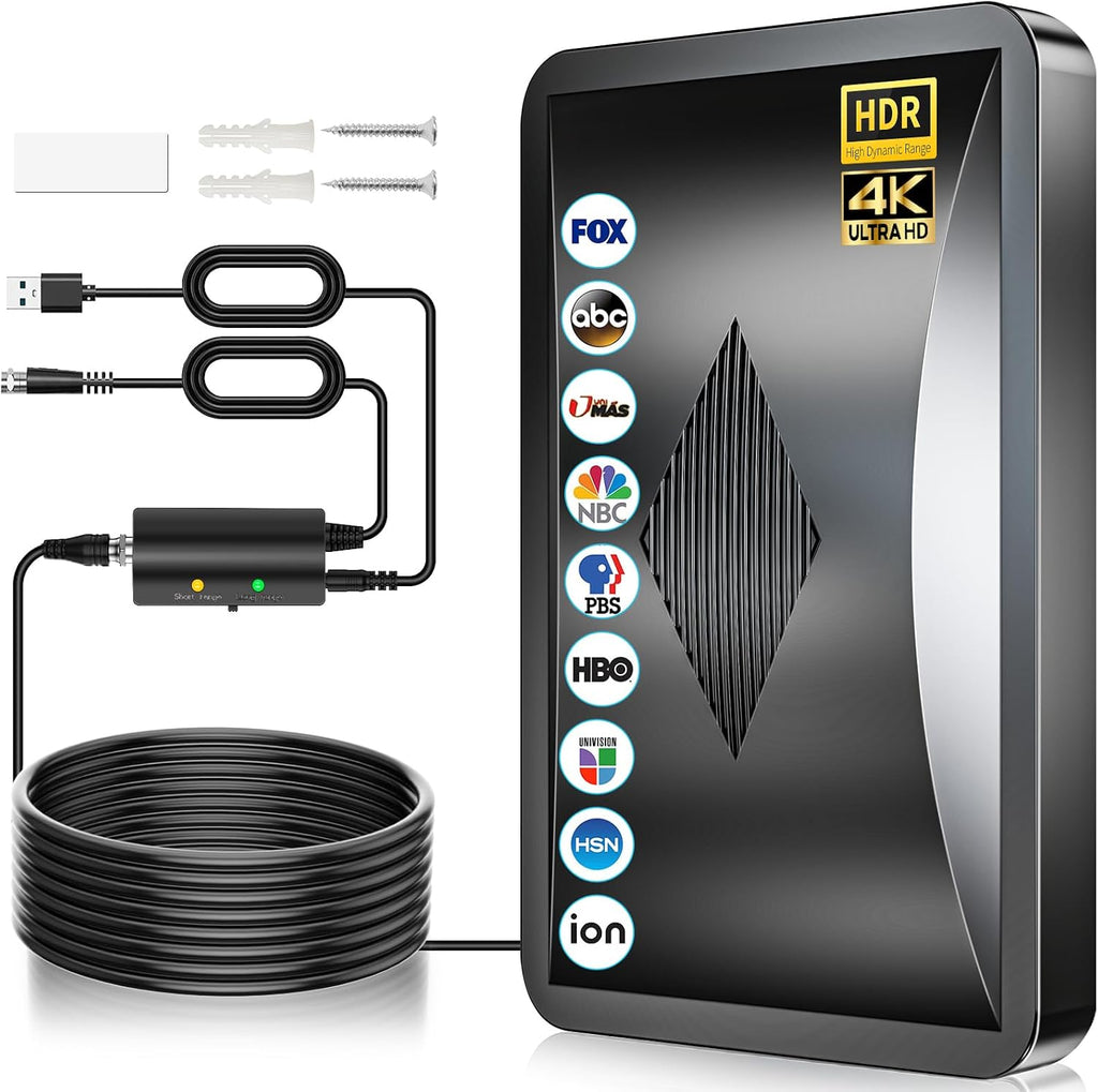Antena de TV inteligente 2026 para interiores, rango de más de 6000 millas