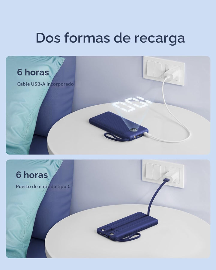VRURC Cargador portátil para iPhone, cargador de batería USB C de 1...
