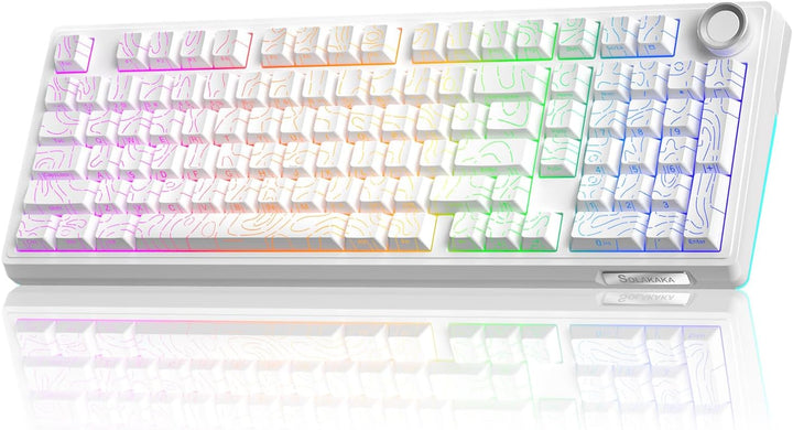 SOLAKAKA KI99 Pro 96% Teclado Mecánico Inalámbrico, Teclado RGB par...