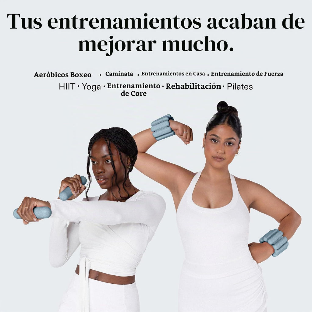Bangles - Juego de 2 mancuernas para muñeca y tobillo de 2 libras y barras