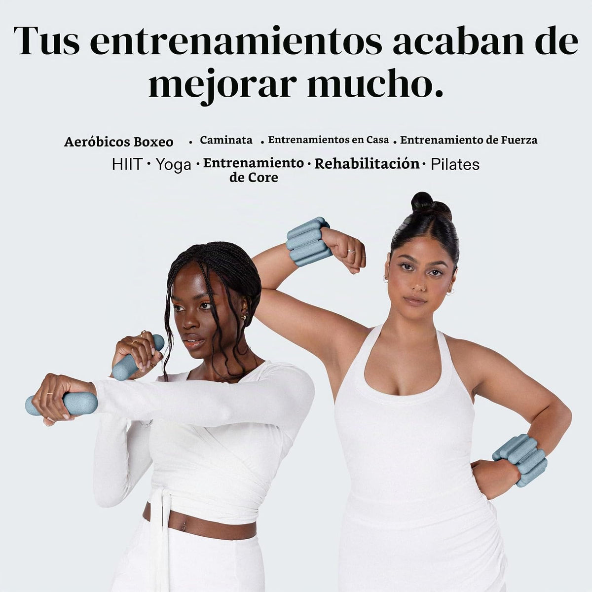 Bangles - Juego de 2 mancuernas para muñeca y tobillo de 2 libras y barras