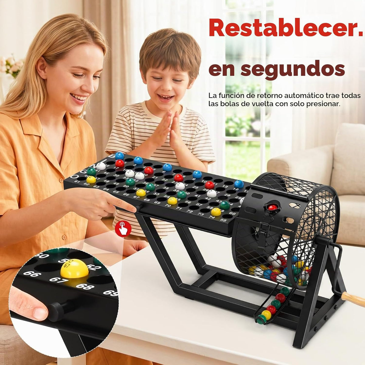 Juego de bingo profesional de lujo, juegos de bingo de mesa para adultos para grupos grandes, bolsa de almacenamiento para fiestas de adultos, noche de juegos, comunidad y familia