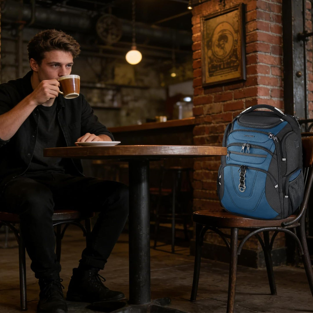 KROSER Mochila para laptop de viaje amigable, repelente al agua, mo...
