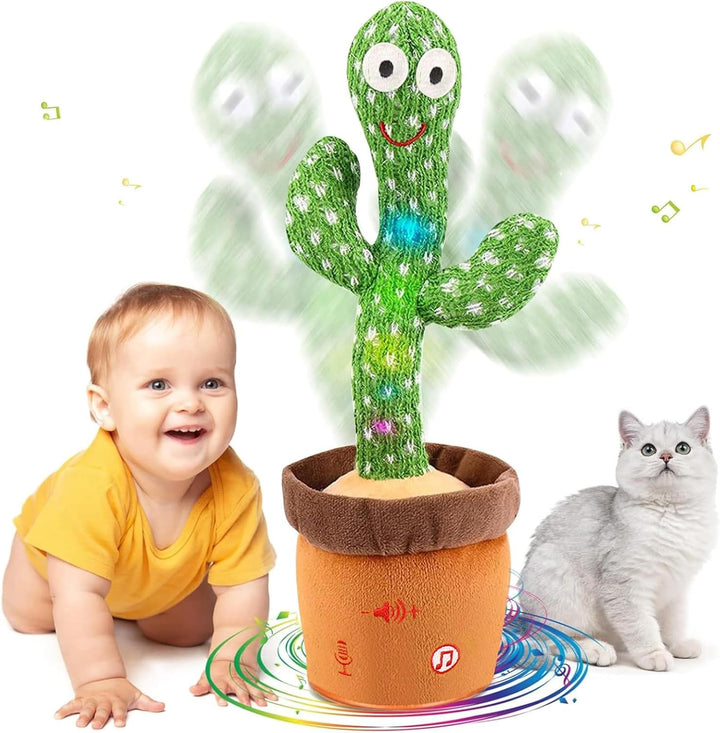 MILEGI Juguete de cactus que habla bailando para bebés de 6 a 12 me...