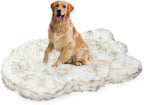 Laifug - Cama para perro de piel sintética de lujo, espuma viscoelástica de
