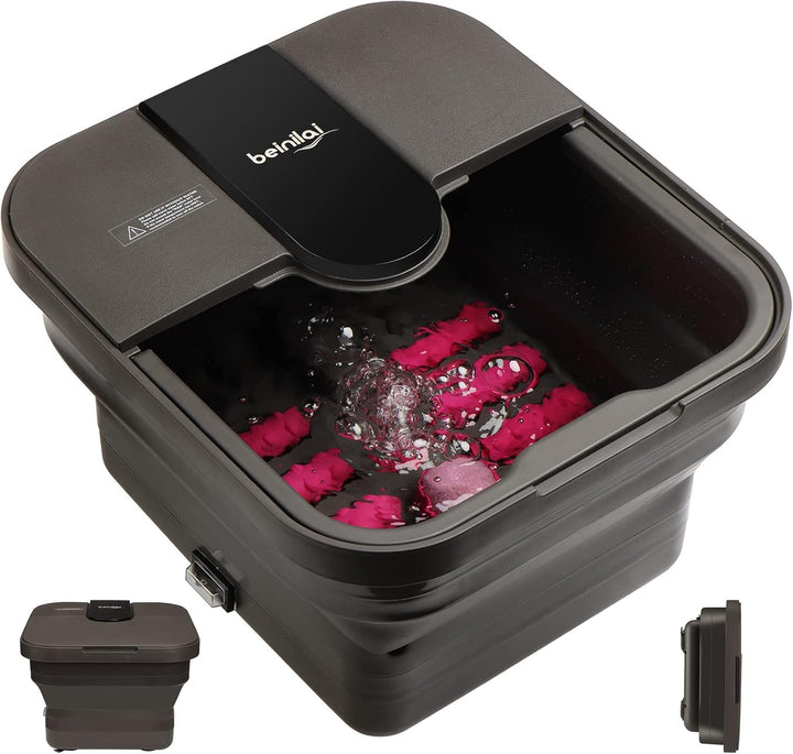 Beinilai Spa para pies plegable, baño de pies con calor y masaje y...
