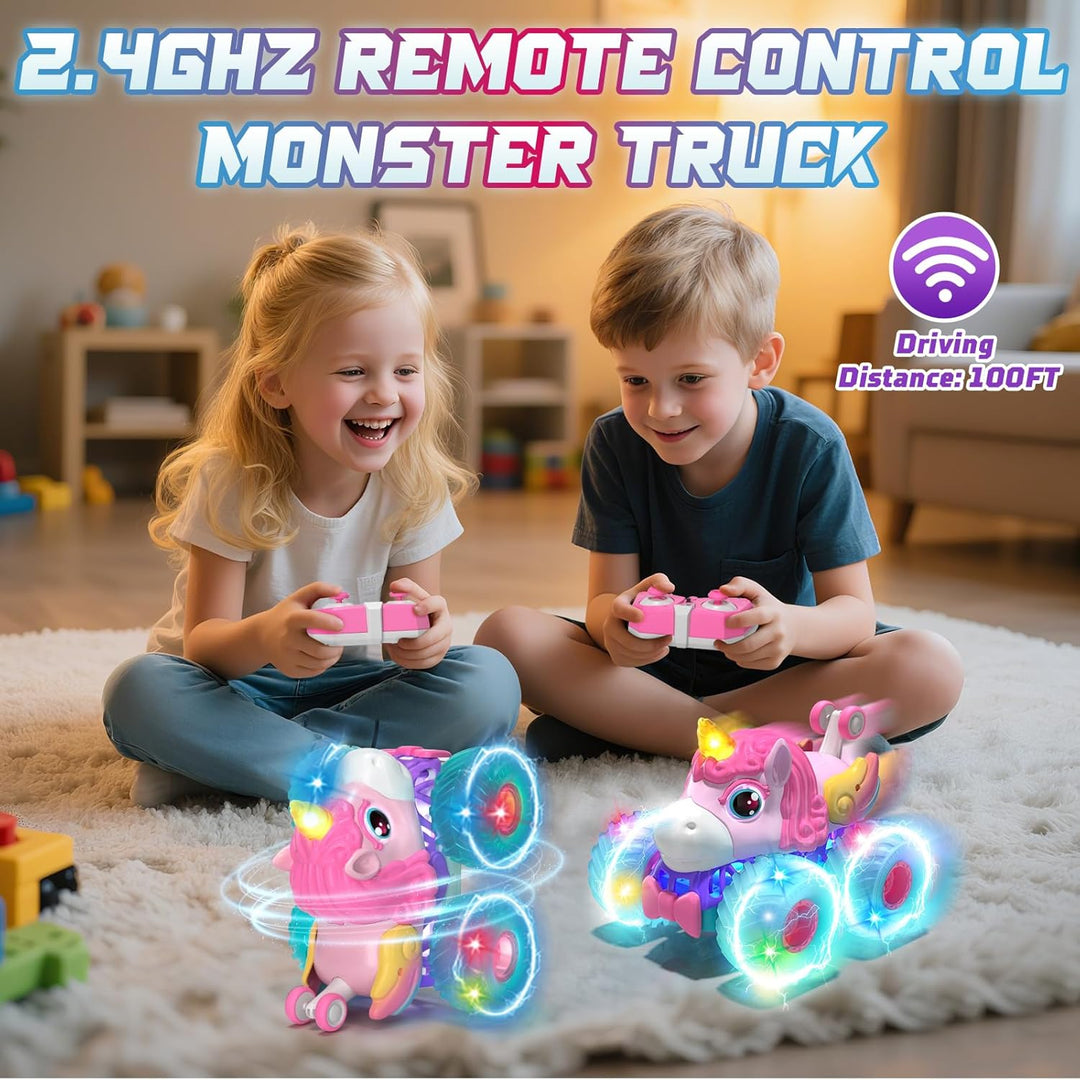 Lehoo Castle Auto a control remoto para niñas con rotación