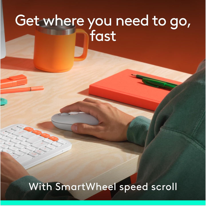 Combo Logitech POP ICON, Combo de Teclado y Mouse Bluetooth, Escrit...