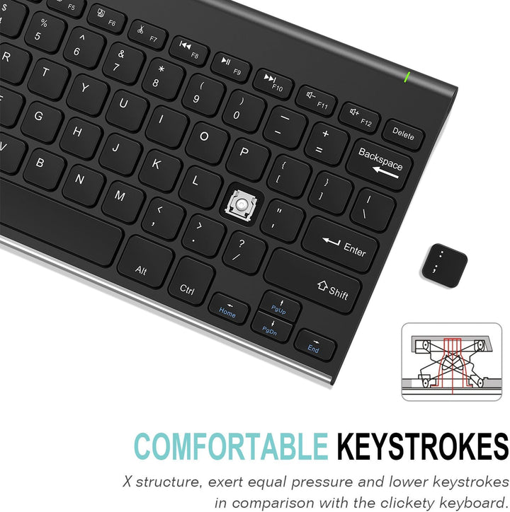 Arteck Teclado Bluetooth, teclado inalámbrico universal de acero in...