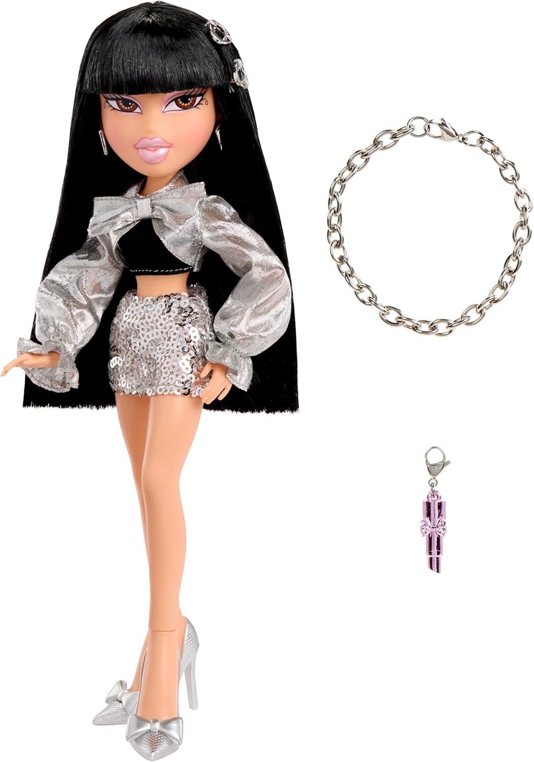 Bratz Charmz Jade Muñeca de moda con pulsera de encantos coleccionable