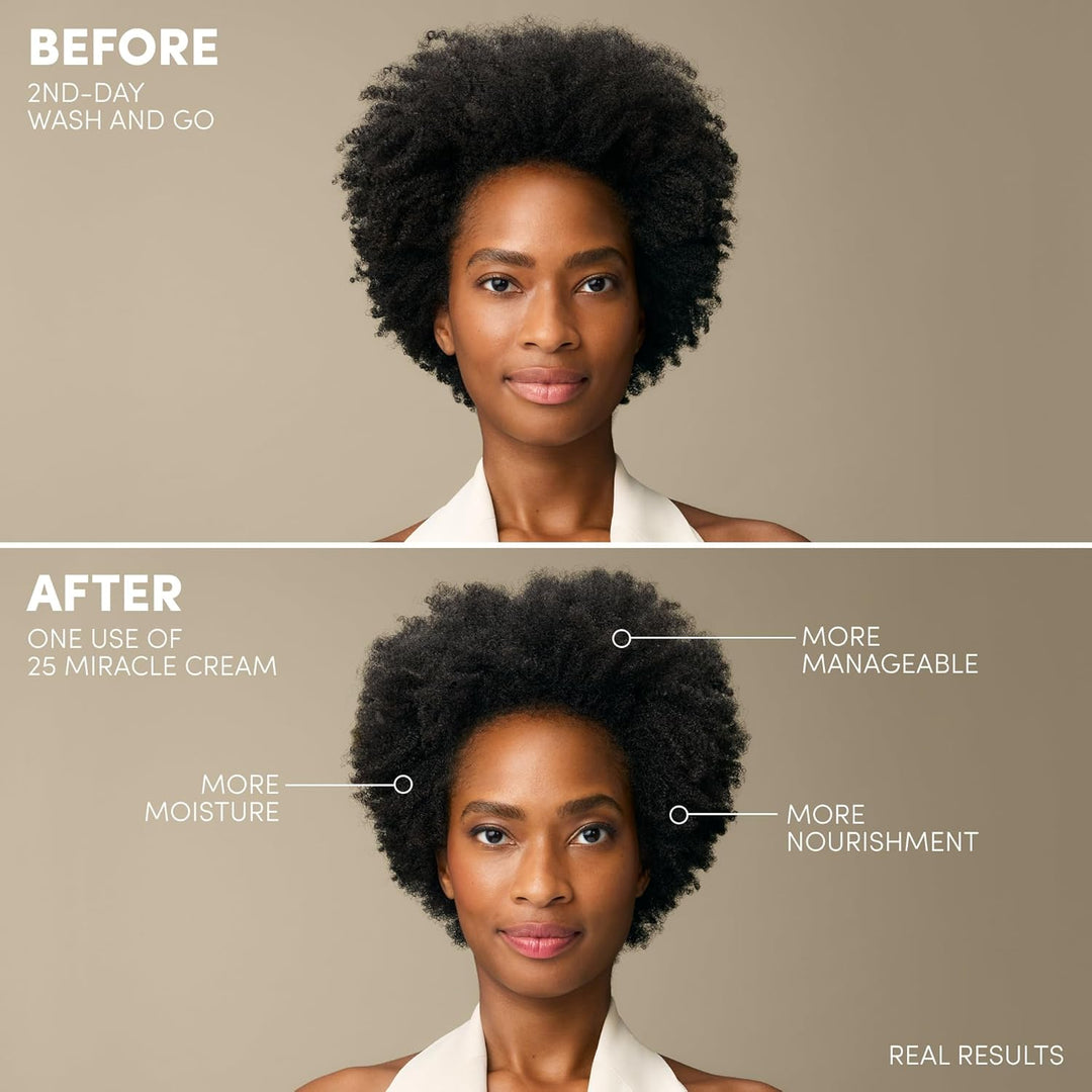 Mizani 25 Miracle Leave-In Cream - Crema hidratante para rizos con...