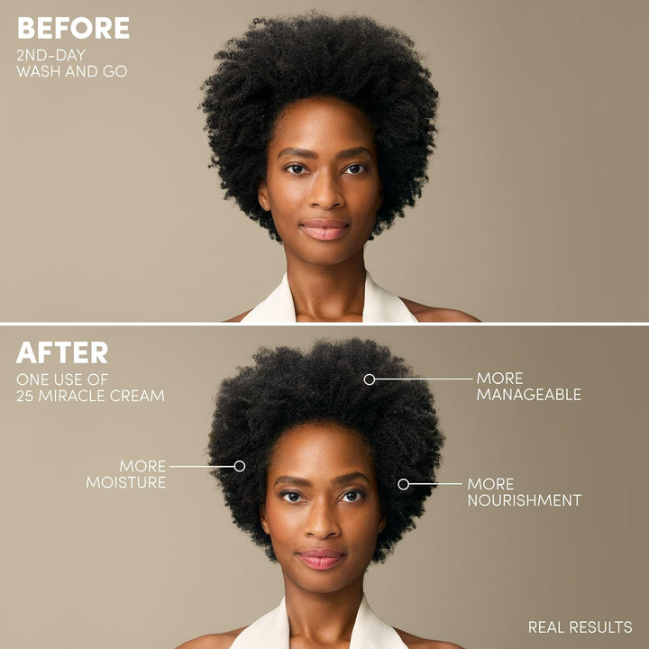 Mizani 25 Miracle Leave-In Cream - Crema hidratante para rizos con...